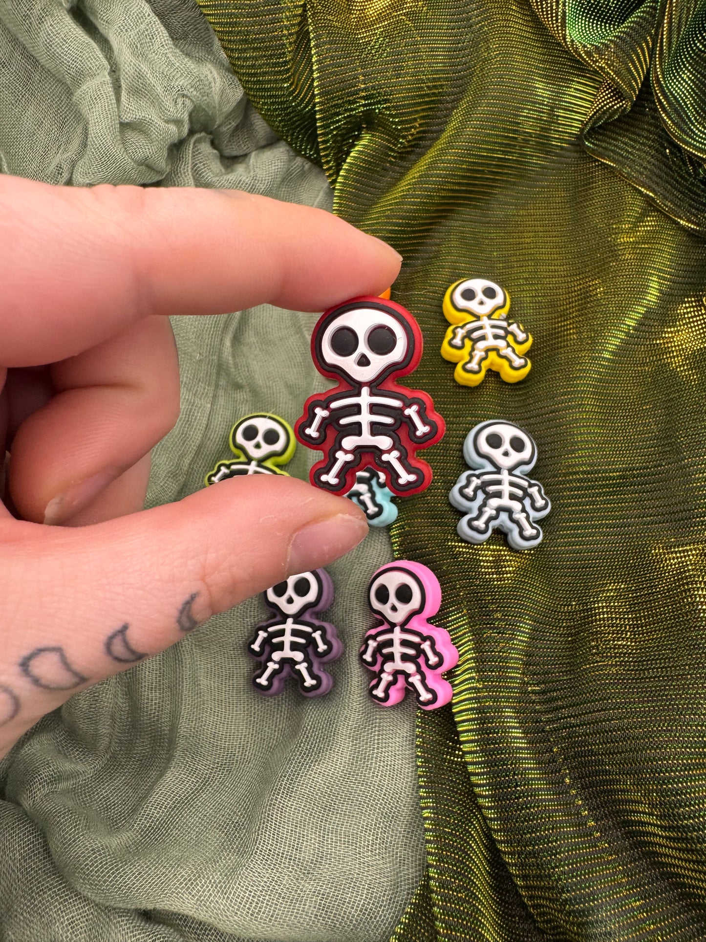 Rainbow skeletons crochet hook SET of 8