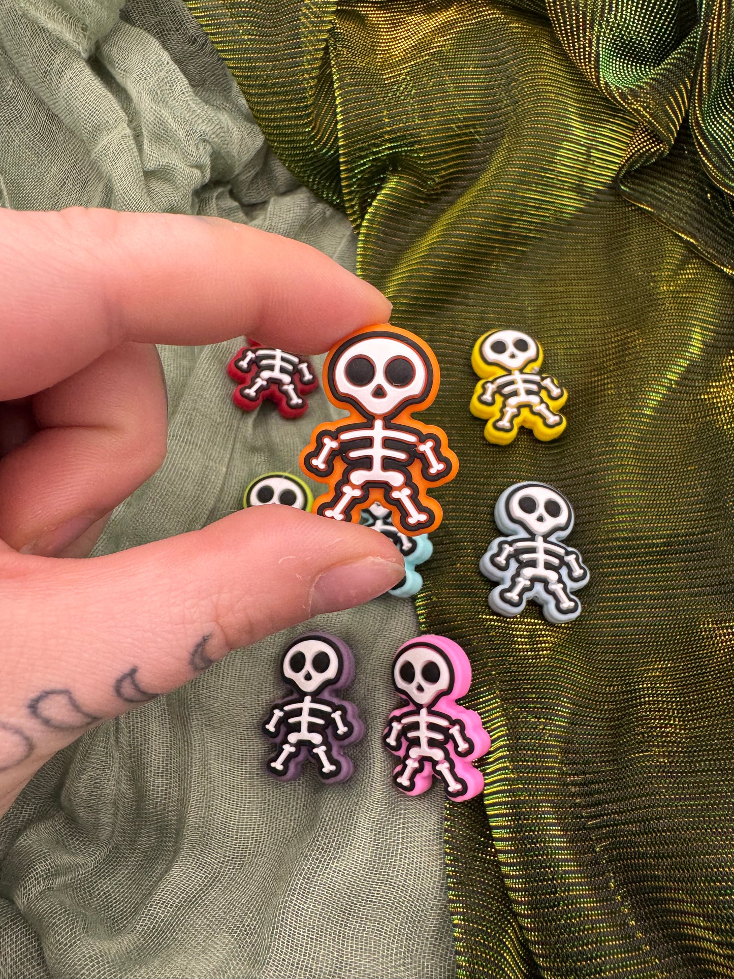 Rainbow skeletons crochet hook SET of 8