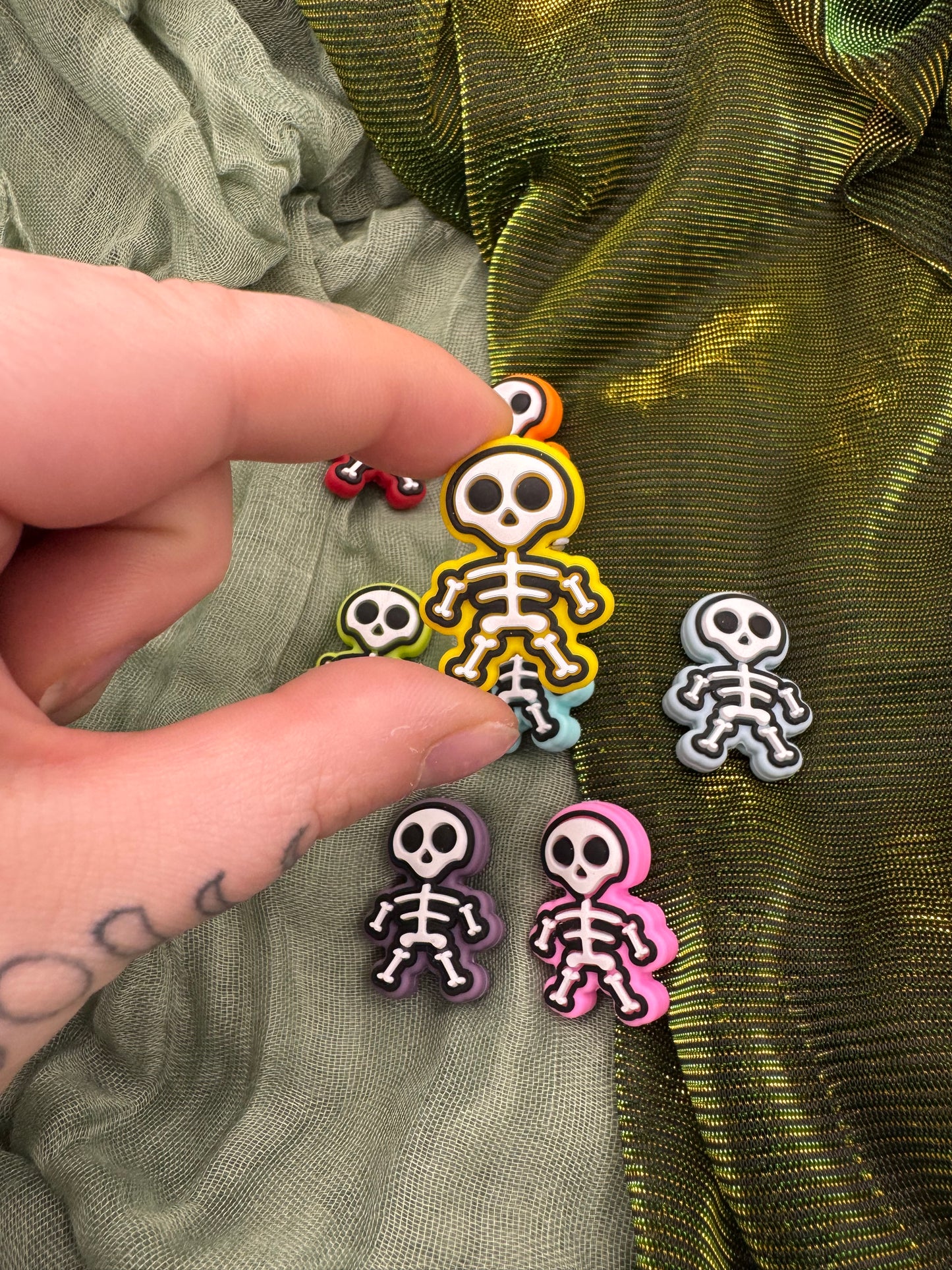 Rainbow skeletons crochet hook SET of 8