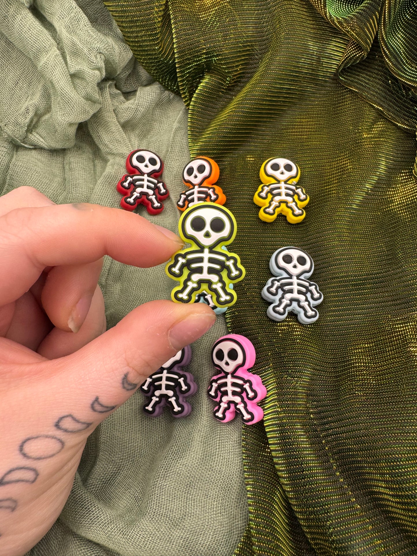 Rainbow skeletons crochet hook SET of 8