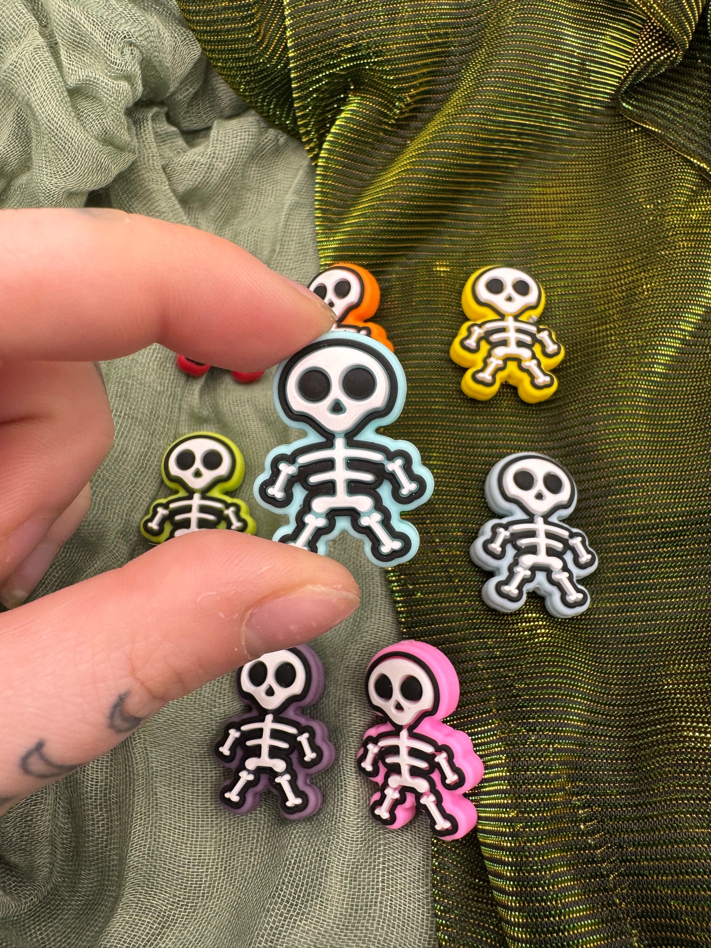 Rainbow skeletons crochet hook SET of 8