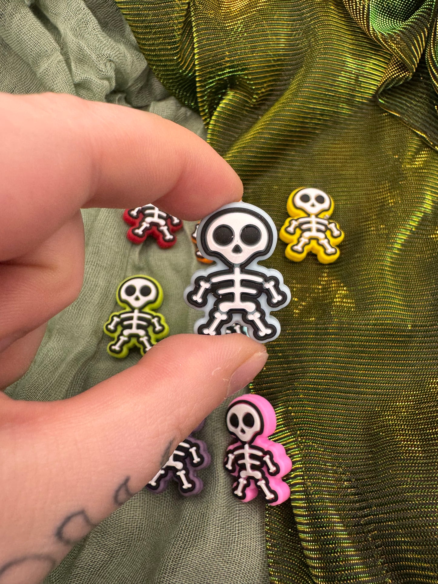 Rainbow skeletons crochet hook SET of 8