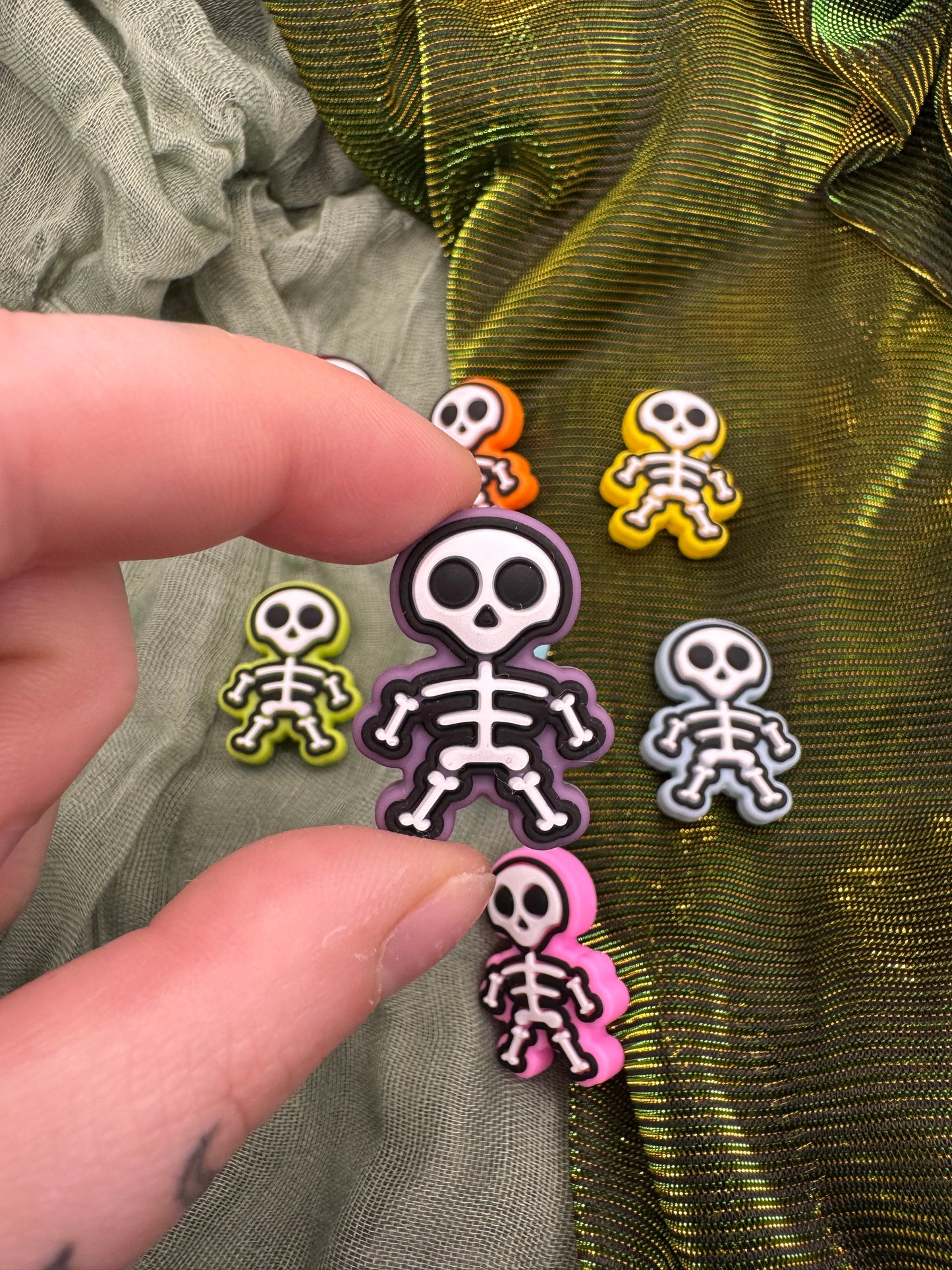 Rainbow skeletons crochet hook SET of 8