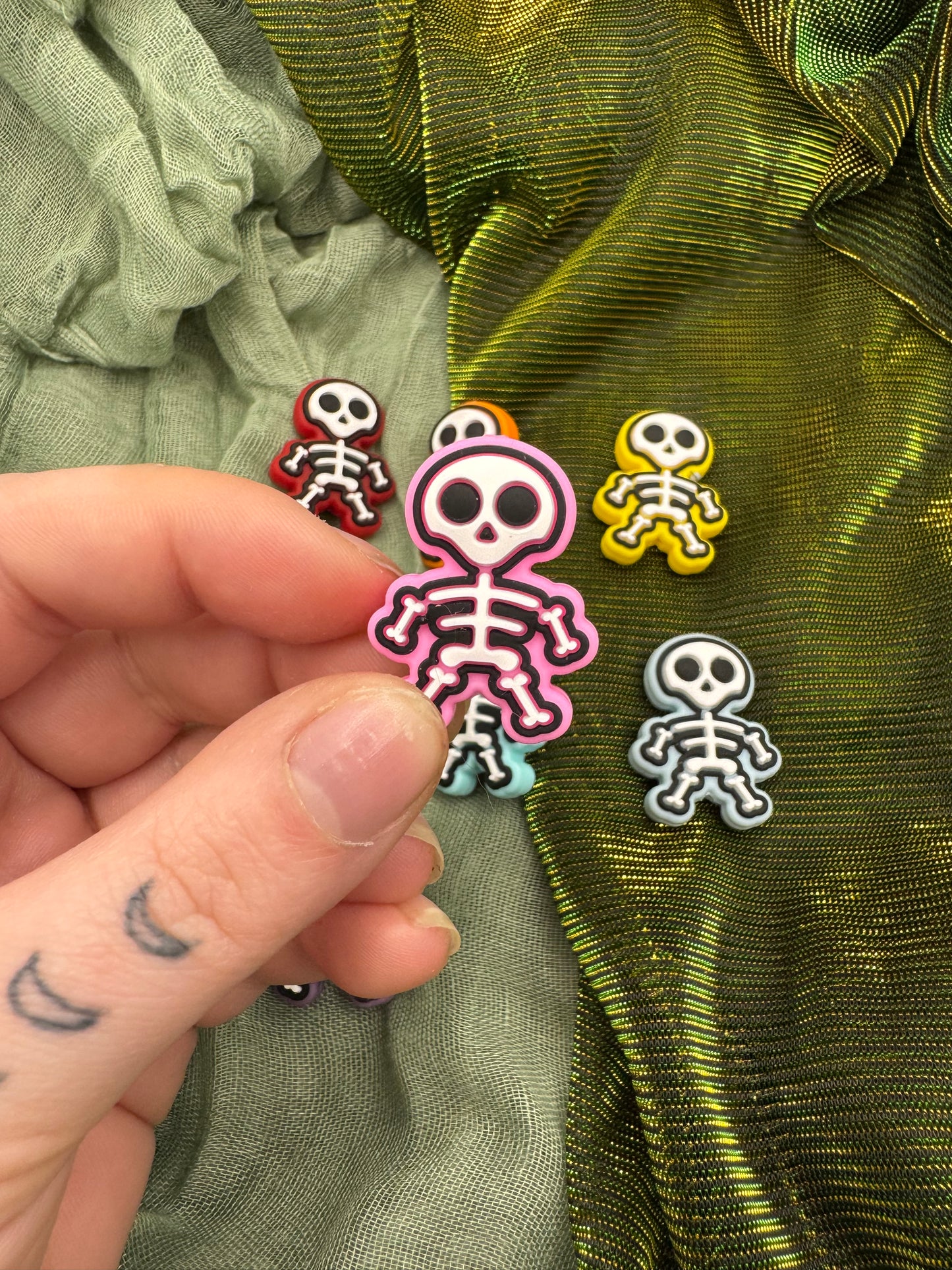 Rainbow skeletons crochet hook SET of 8