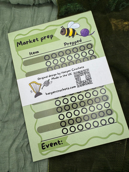 Market prep planner A5 notepad
